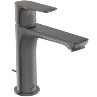 IDEAL STANDARD CONNECT AIR - Waschtischarmatur 48x178x170 mm, 125 mm vertikaler Abstand bis Mitte Auslauf in magnetic grey, 5 l/min (3 bar), mit Ablaufgarnitur - EasyFix, Strahlregler, Durchflussbegrenzer, EPD, PVD Technologie #A7012A5 - Magnetic Grey