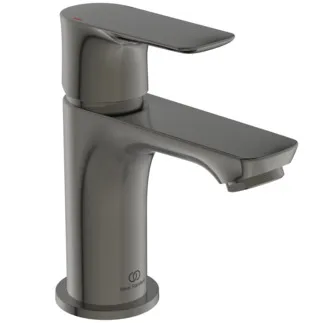 IDEAL STANDARD CONNECT AIR - Waschtischarmatur 48x125.5x136 mm, 90 mm vertikaler Abstand bis Mitte Auslauf in magnetic grey, 5 l/min (3 bar), ohne Ablaufgarnitur - EasyFix, Strahlregler, Durchflussbegrenzer, EPD, PVD Technologie #A7018A5 - Magnetic Grey