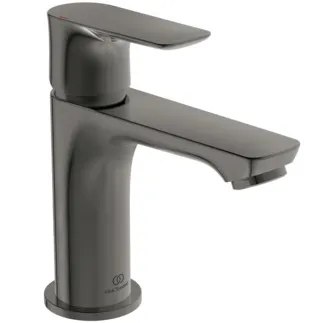 IDEAL STANDARD CONNECT AIR - Waschtischarmatur 48x145.5x146 mm, 107 mm vertikaler Abstand bis Mitte Auslauf in magnetic grey, 5 l/min (3 bar), ohne Ablaufgarnitur - EasyFix, Strahlregler, Durchflussbegrenzer, EPD, PVD Technologie #A7010A5 - Magnetic Grey