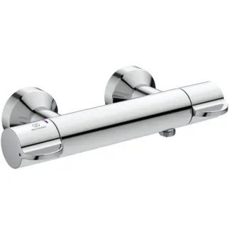 IDEAL STANDARD CERAPLUS SAFE - Brausearmatur AP 296x133x70 mm in chrom, 22 l/min (3 bar) - Thermostatfunktion, Wasser- & Energiesparend, CoolBody, Thermische Desinfektion, Sicherheitssperre, SmartShine Oberfläche #A6871AA - Chrom