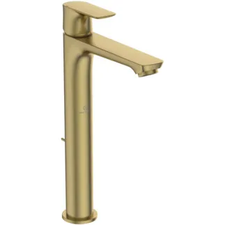IDEAL STANDARD CONNECT AIR - Waschtischarmatur 48x204x296 mm, 150 mm vertikaler Abstand bis Mitte Auslauf in brushed gold, 5 l/min (3 bar), mit Ablaufgarnitur - EasyFix, Strahlregler, Durchflussbegrenzer, EPD, PVD Technologie #A7025A2 - Brushed Gold