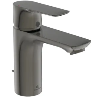 IDEAL STANDARD CONNECT AIR - Waschtischarmatur 48x167x156 mm, 112 mm vertikaler Abstand bis Mitte Auslauf in magnetic grey, 5 l/min (3 bar), mit Ablaufgarnitur - EasyFix, Strahlregler, Click-Technologie, Durchflussbegrenzer, FirmaFlow, PVD Technologie #A7021A5 - Magnetic Grey
