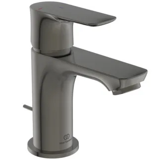 IDEAL STANDARD CONNECT AIR - Waschtischarmatur 48x143x136 mm, 90 mm vertikaler Abstand bis Mitte Auslauf in magnetic grey, 5 l/min (3 bar), mit Ablaufgarnitur - EasyFix, Strahlregler, BlueStart, Durchflussbegrenzer, PVD Technologie #A7017A5 - Magnetic Grey
