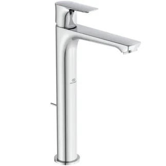 IDEAL STANDARD CONNECT AIR - Waschtischarmatur 48x196x296 mm, 150 mm vertikaler Abstand bis Mitte Auslauf in chrom, 5 l/min (3 bar), mit Ablaufgarnitur - EasyFix, Strahlregler, BlueStart, Durchflussbegrenzer, EPD, SmartShine Oberfläche #A7026AA - Chrom