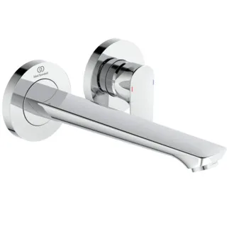 IDEAL STANDARD CONNECT AIR - Wand-Waschtischarmatur 193x241x106 mm, 225 mm vertikaler Abstand bis Mitte Auslauf in chrom, Kit 1 required (A5948), 5 l/min (3 bar), ohne Ablaufgarnitur - Durchflussbegrenzer, EPD, FirmaFlow, SmartShine Oberfläche #A7009AA - Chrom