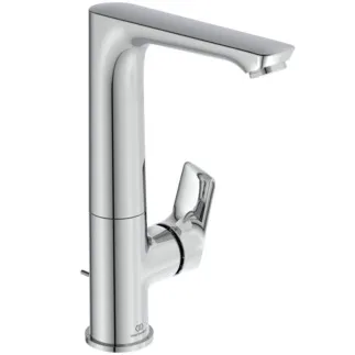 IDEAL STANDARD CONNECT AIR - Waschtischarmatur 95x177.5x247 mm, 140 mm vertikaler Abstand bis Mitte Auslauf in chrom, 5 l/min (3 bar), mit Ablaufgarnitur - EasyFix, Strahlregler, Durchflussbegrenzer, EPD, FirmaFlow, SmartShine Oberfläche #A7020AA - Chrom