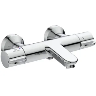 IDEAL STANDARD CERAPLUS SAFE - Badearmatur AP 296x205x70 mm, 167 mm vertikaler Abstand bis Mitte Auslauf in chrom, 20.0 l/min (3 bar) - Thermostatfunktion, Wasser- & Energiesparend, CoolBody, Thermische Desinfektion, Sicherheitssperre, SmartShine Oberfläche #A6874AA - Chrom
