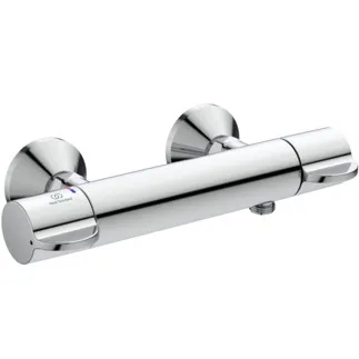 IDEAL STANDARD CERAPLUS SAFE - Brausearmatur AP 296x130x70 mm in chrom, 13 l/min (3 bar) - Thermostatfunktion, Wasser- & Energiesparend, CoolBody, Thermische Desinfektion, Sicherheitssperre, SmartShine Oberfläche #A6872AA - Chrom
