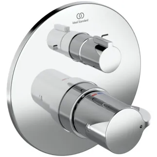 IDEAL STANDARD CERAPLUS SAFE - Badearmatur UP Bausatz 2 163x105x163 mm in chrom, Kit 1 required (A1000), 30 l/min (3 bar) - Thermostatfunktion, Wasser- & Energiesparend, Thermische Desinfektion, Sicherheitssperre, SmartShine Oberfläche. BITTE BEACHTEN SIE: Dieses Produkt wird aus dem Sortiment genommen und durch A8593AA ersetzt. #A6869AA - Chrom