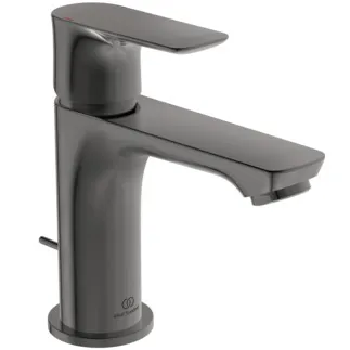 IDEAL STANDARD CONNECT AIR - Waschtischarmatur 48x160x146 mm, 107 mm vertikaler Abstand bis Mitte Auslauf in magnetic grey, 5 l/min (3 bar), mit Ablaufgarnitur - EasyFix, Strahlregler, Durchflussbegrenzer, EPD, PVD Technologie #A7007A5 - Magnetic Grey