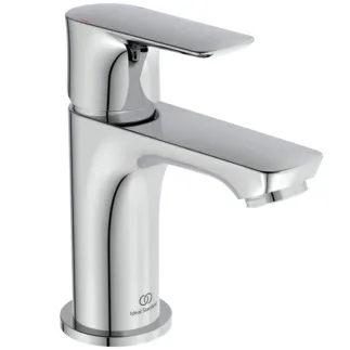 IDEAL STANDARD CONNECT AIR - Waschtischarmatur 48x125.5x136 mm, 90 mm vertikaler Abstand bis Mitte Auslauf in chrom, 5 l/min (3 bar), ohne Ablaufgarnitur - EasyFix, Strahlregler, Durchflussbegrenzer, EPD, SmartShine Oberfläche #A7018AA - Chrom