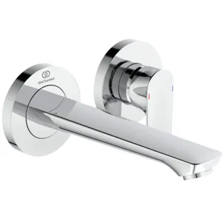 IDEAL STANDARD CONNECT AIR - Wand-Waschtischarmatur 193x201x105.5 mm, 185 mm vertikaler Abstand bis Mitte Auslauf in chrom, Kit 1 required (A5948), 5 l/min (3 bar), ohne Ablaufgarnitur - Durchflussbegrenzer, EPD, FirmaFlow, SmartShine Oberfläche #A7029AA - Chrom