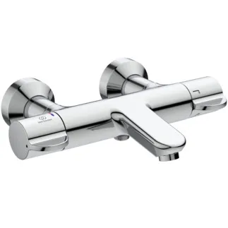 IDEAL STANDARD CERAPLUS SAFE - Badearmatur AP 296x229x70 mm, 194 mm vertikaler Abstand bis Mitte Auslauf in chrom, 20.0 l/min (3 bar) - Thermostatfunktion, Wasser- & Energiesparend, CoolBody, Thermische Desinfektion, Sicherheitssperre, SmartShine Oberfläche #A6873AA - Chrom