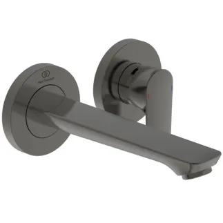 IDEAL STANDARD CONNECT AIR - Wand-Waschtischarmatur 193x201x105.5 mm, 185 mm vertikaler Abstand bis Mitte Auslauf in magnetic grey, Kit 1 required (A5948), 5 l/min (3 bar), ohne Ablaufgarnitur - Durchflussbegrenzer, FirmaFlow, PVD Technologie #A7029A5 - Magnetic Grey