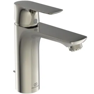 IDEAL STANDARD CONNECT AIR - Waschtischarmatur 48x179x176 mm, 125 mm vertikaler Abstand bis Mitte Auslauf in silver storm, 5 l/min (3 bar), mit Ablaufgarnitur - EasyFix, Strahlregler, Click-Technologie, Durchflussbegrenzer, EPD, FirmaFlow, PVD Technologie #A7054GN - Edelstahl