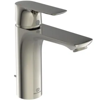 IDEAL STANDARD CONNECT AIR - Waschtischarmatur 48x180x176 mm, 125 mm vertikaler Abstand bis Mitte Auslauf in silver storm, 5 l/min (3 bar), mit Ablaufgarnitur - EasyFix, Strahlregler, Click-Technologie, Durchflussbegrenzer, FirmaFlow, PVD Technologie #A7053GN - Edelstahl