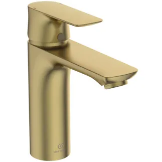 IDEAL STANDARD CONNECT AIR - Waschtischarmatur 48x165x176 mm, 125 mm vertikaler Abstand bis Mitte Auslauf in brushed gold, 5 l/min (3 bar), ohne Ablaufgarnitur - EasyFix, Strahlregler, Click-Technologie, Durchflussbegrenzer, EPD, FirmaFlow, PVD Technologie #A7055A2 - Brushed Gold