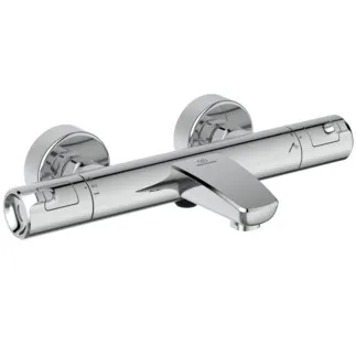 IDEAL STANDARD CERATHERM T50 - Badearmatur AP 325x185x70 mm, 161 mm vertikaler Abstand bis Mitte Auslauf in chrom, 22.0 l/min (3 bar) - Thermostatfunktion, Wasser- & Energiesparend, CoolBody, Sicherheitssperre, SmartShine Oberfläche #A7223AA - Chrom