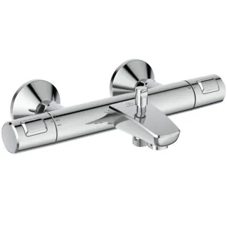 IDEAL STANDARD CERATHERM T25 - Badearmatur AP 315x183x80 mm, 158 mm vertikaler Abstand bis Mitte Auslauf in chrom, 20.0 l/min (3 bar) - Thermostatfunktion, Wasser- & Energiesparend, CoolBody, Sicherheitssperre, SmartShine Oberfläche #A7206AA - Chrom