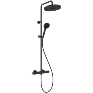 IDEAL STANDARD Ceratherm T25+ - Duschsystem AP 315x531.5x1117 mm in schwarz, 8.0 l/min (3 bar) - Thermostatfunktion, Wasser- & Energiesparend, CoolBody, Sicherheitssperre #A7212XG - Silk Black