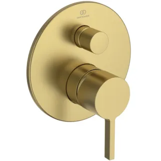 IDEAL STANDARD JOY - Badearmatur UP Bausatz 2 163x95x195 mm in brushed gold, Kit 1 required (A1000), 23.0 l/min (3 bar) - Click-Technologie, EPD, PVD Technologie. BITTE BEACHTEN SIE: Dieses Produkt wird aus dem Sortiment genommen und durch A8726A2 ersetzt. #A7384A2 - Brushed Gold