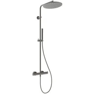 IDEAL STANDARD CERATHERM T125 - Duschsystem AP 304x586x1191 mm in magnetic grey, 12.0 l/min (3 bar) - Thermostatfunktion, Wasser- & Energiesparend, PVD Technologie #A7589A5 - Magnetic Grey