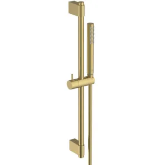 IDEAL STANDARD IDEALRAIN - Brausekombination mit Brausestange 105x277x603 mm in brushed gold, 8 l/min (3 bar) - Durchflussbegrenzer, PVD Technologie #A7616A2 - Brushed Gold