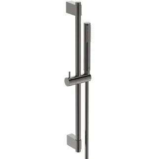 IDEAL STANDARD IDEALRAIN - Brausekombination mit Brausestange 105x277x603 mm in magnetic grey, 8 l/min (3 bar) - Durchflussbegrenzer, PVD Technologie #A7616A5 - Magnetic Grey
