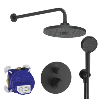 IDEAL STANDARD CERATHERM T100 - Unterputz-Duschpaket in schwarz #A7671XG - Silk Black