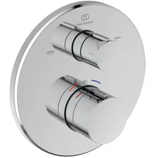 IDEAL STANDARD CERATHERM T100 - Badearmatur UP Bausatz 2 157x64x157 mm in chrom, Kit 1 required (A1000NU), 20.0 l/min (3 bar) - Thermostatfunktion, Wasser- & Energiesparend, Sicherheitssperre, SmartShine Oberfläche #A8584AA - Chrom