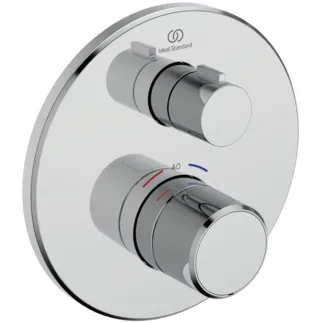 IDEAL STANDARD CERATHERM T25 - Brausearmatur UP Bausatz 2 157x67x157 mm in chrom, Kit 1 required (A1000), 18.5 l/min (3 bar) - Thermostatfunktion, Wasser- & Energiesparend, Sicherheitssperre, SmartShine Oberfläche #A8582AA - Chrom