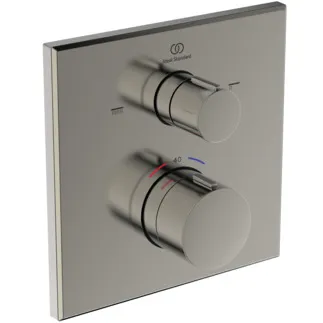 IDEAL STANDARD Ceratherm C100 - Badearmatur UP Bausatz 2 157x64x157 mm in silver storm, Kit 1 required (A1000NU), 20.0 l/min (3 bar) - Thermostatfunktion, Wasser- & Energiesparend, Sicherheitssperre, PVD Technologie #A8588GN - Edelstahl