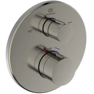IDEAL STANDARD CERATHERM T100 - Badearmatur UP Bausatz 2 157x64x157 mm in silver storm, Kit 1 required (A1000NU), 20.0 l/min (3 bar) - Thermostatfunktion, Wasser- & Energiesparend, Sicherheitssperre, PVD Technologie #A8584GN - Edelstahl
