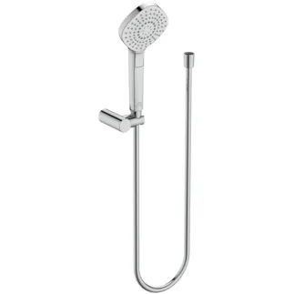 IDEAL STANDARD IDEALRAIN EVO - Brausekombination ohne Brausestange 115x335 mm in chrom, 8 l/min (3 bar) - Strahlregler, Variable Strahlarten, Durchflussbegrenzer, Navigo® Druckknopfumschaltung, Breite Brause #B2405AA - Chrom
