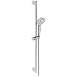 IDEAL STANDARD IDEALRAIN EVO - Brausekombination mit Brausestange in chrom, 8 l/min (3 bar) - Variable Strahlarten, Durchflussbegrenzer, Breite Brause #B2238AA - Chrom