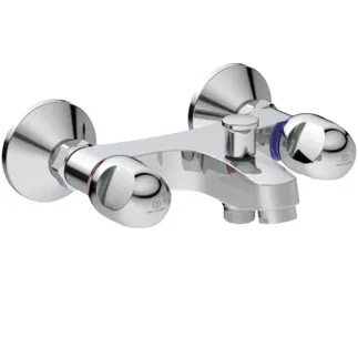 IDEAL STANDARD ALPHA NEW - Badearmatur AP 199x169x73 mm, 151 mm vertikaler Abstand bis Mitte Auslauf in chrom, 12 l/min (3 bar) - Verdeckter Strahlregler, SmartShine Oberfläche #B1421AA - Chrom