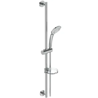 IDEAL STANDARD IDEALRAIN - Brausekombination mit Brausestange 313x903 mm in chrom, 8 l/min (3 bar) - Strahlregler, Variable Strahlarten, Durchflussbegrenzer, Breite Brause #B9417AA - Chrom