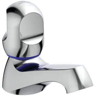 IDEAL STANDARD ALPHA NEW - Standventil 45x123x88 mm, 90 mm vertikaler Abstand bis Mitte Auslauf in chrom, 12 l/min (3 bar), ohne Ablaufgarnitur - Verdeckter Strahlregler, SmartShine Oberfläche #B1840AA - Chrom