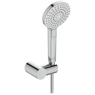 IDEAL STANDARD IDEALRAIN EVO - Multi-Funktionshandbrause 116x330 mm in chrom, 8 l/min (3 bar) - Easy-Grip, Variable Strahlarten, Durchflussbegrenzer, Breite Brause #B2618AA - Chrom