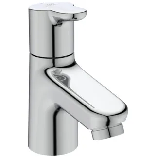 IDEAL STANDARD CERAPLUS - Standventil 42x110x123 mm, 77 mm vertikaler Abstand bis Mitte Auslauf in chrom, 5 l/min (3 bar), ohne Ablaufgarnitur - Durchflussbegrenzer, SmartShine Oberfläche #BC117AA - Chrom