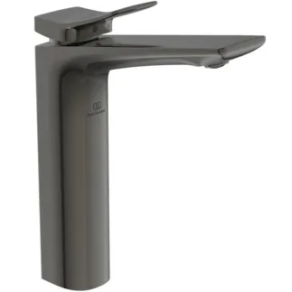IDEAL STANDARD CONCA - Waschtischarmatur 48x218x246 mm, 150 mm vertikaler Abstand bis Mitte Auslauf in magnetic grey, 5 l/min (3 bar), mit Ablaufgarnitur - Strahlregler, Durchflussbegrenzer, EPD, FirmaFlow, PVD Technologie #BC757A5 - Magnetic Grey