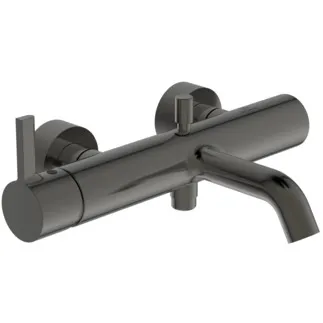 IDEAL STANDARD JOY - Badearmatur AP 306x224x108 mm, 207 mm vertikaler Abstand bis Mitte Auslauf in magnetic grey, 20.0 l/min (3 bar) - Verdeckter Strahlregler, Click-Technologie, EPD, FirmaFlow, PVD Technologie #BC786A5 - Magnetic Grey