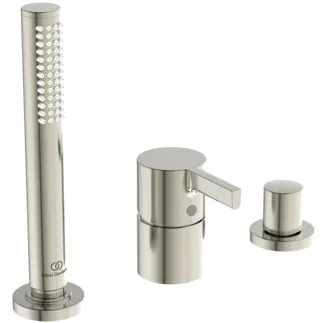 IDEAL STANDARD JOY - Wannenrand-Badearmatur 218x48x197 mm in silver storm, 14.0 l/min (3 bar) - Click-Technologie, EPD, FirmaFlow, PVD Technologie #BC788GN - Edelstahl