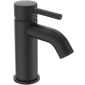 IDEAL STANDARD CERALINE - Waschtischarmatur 50x135x147 mm, 100 mm vertikaler Abstand bis Mitte Auslauf in schwarz, 3.8 l/min (3 bar), mit Ablaufgarnitur - EasyFix, Strahlregler, Verdeckter Strahlregler, EPD #BC822XG - Silk Black