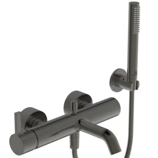 IDEAL STANDARD JOY - Bade- Brausearmatur Set 306x224 mm, 207 mm vertikaler Abstand bis Mitte Auslauf in magnetic grey, 20.0 l/min (3 bar) - Strahlregler, Verdeckter Strahlregler, Click-Technologie, EPD, FirmaFlow, PVD Technologie #BC787A5 - Magnetic Grey