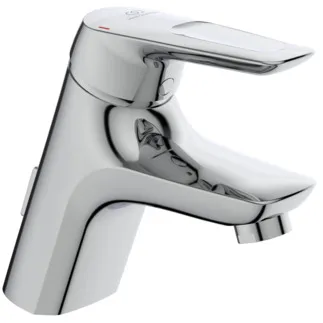 IDEAL STANDARD CERAMIX - Waschtischarmatur 164x153 mm, 137 mm vertikaler Abstand bis Mitte Auslauf in chrom, 9 l/min (3 bar), mit Ablaufgarnitur - EasyFix, Click-Technologie, EPD, FirmaFlow, SmartShine Oberfläche #BD035AA - Chrom