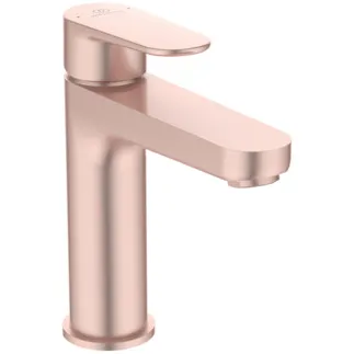 IDEAL STANDARD CERAFINE MODEL O - Waschtischarmatur 50x166x176 mm, 125 mm vertikaler Abstand bis Mitte Auslauf in rosé, 3.8 l/min (3 bar), mit Ablaufgarnitur - EasyFix, Strahlregler, FirmaFlow #BD131RO