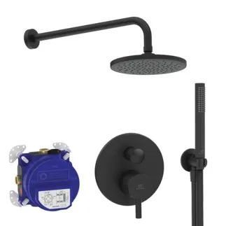 IDEAL STANDARD CERALINE - Unterputz-Duschpaket in schwarz #BD193XG - Silk Black