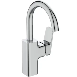 IDEAL STANDARD CERAPLAN - Waschtischarmatur 112x179x280 mm, 145 mm vertikaler Abstand bis Mitte Auslauf in chrom, 5 l/min (3 bar), ohne Ablaufgarnitur - EasyFix, Verdeckter Strahlregler, Click-Technologie, Durchflussbegrenzer, EPD, FirmaFlow, SmartShine Oberfläche, NF-zertifiziert #BD234AA - Chrom