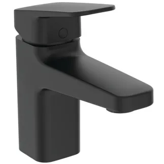 IDEAL STANDARD CERAPLAN - Waschtischarmatur 47x150x146 mm, 104 mm vertikaler Abstand bis Mitte Auslauf in schwarz, 5 l/min (3 bar), ohne Ablaufgarnitur - EasyFix, Click-Technologie, Durchflussbegrenzer, FirmaFlow, NF-zertifiziert #BD209XG - Silk Black